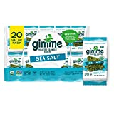 Gimme - Sea Salt - 20 Count - Organic Roasted Seaweed Sheets - Keto, Vegan, Gluten Free - Great Source of Iodine & Omega 3’s - Healthy On-The-Go Snack for Kids & Adults
