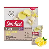 SlimFast Low Carb Snacks, Keto Friendly for Weight Loss with 0g Added Sugar & 4g Fiber, Iced Lemon Drop Cup, 14 Count Box
