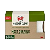Scotch-Brite Greener Clean Non-Scratch Scrub Sponge, Sponge for Washing Dishes, Cleaning Kitchen, Superior Performance and Made with Sustainable Materials