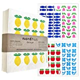 Nordhus Design Swedish Dishcloths for Kitchen 10 Pack Reusable and Replace Paper Towels, Sponges and Dish Rags - Eco Friendly, Biodegradable, Absorbent and Quick Drying Cellulose Cloths